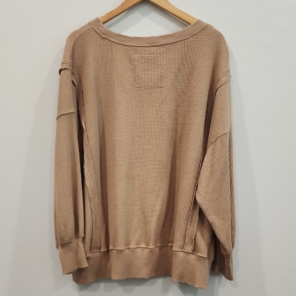 American Eagle Outfitters Tan Crew Neck Sweater Cozy Knit - Picture 10 of 10
